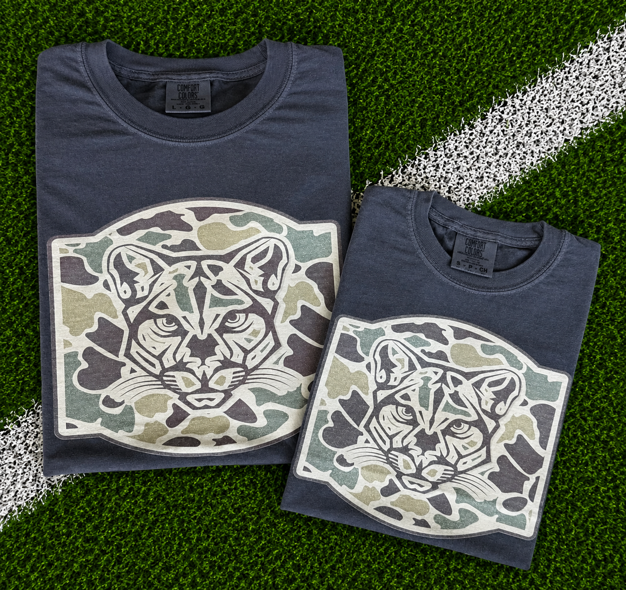 Cougars Camo Mascot Tee