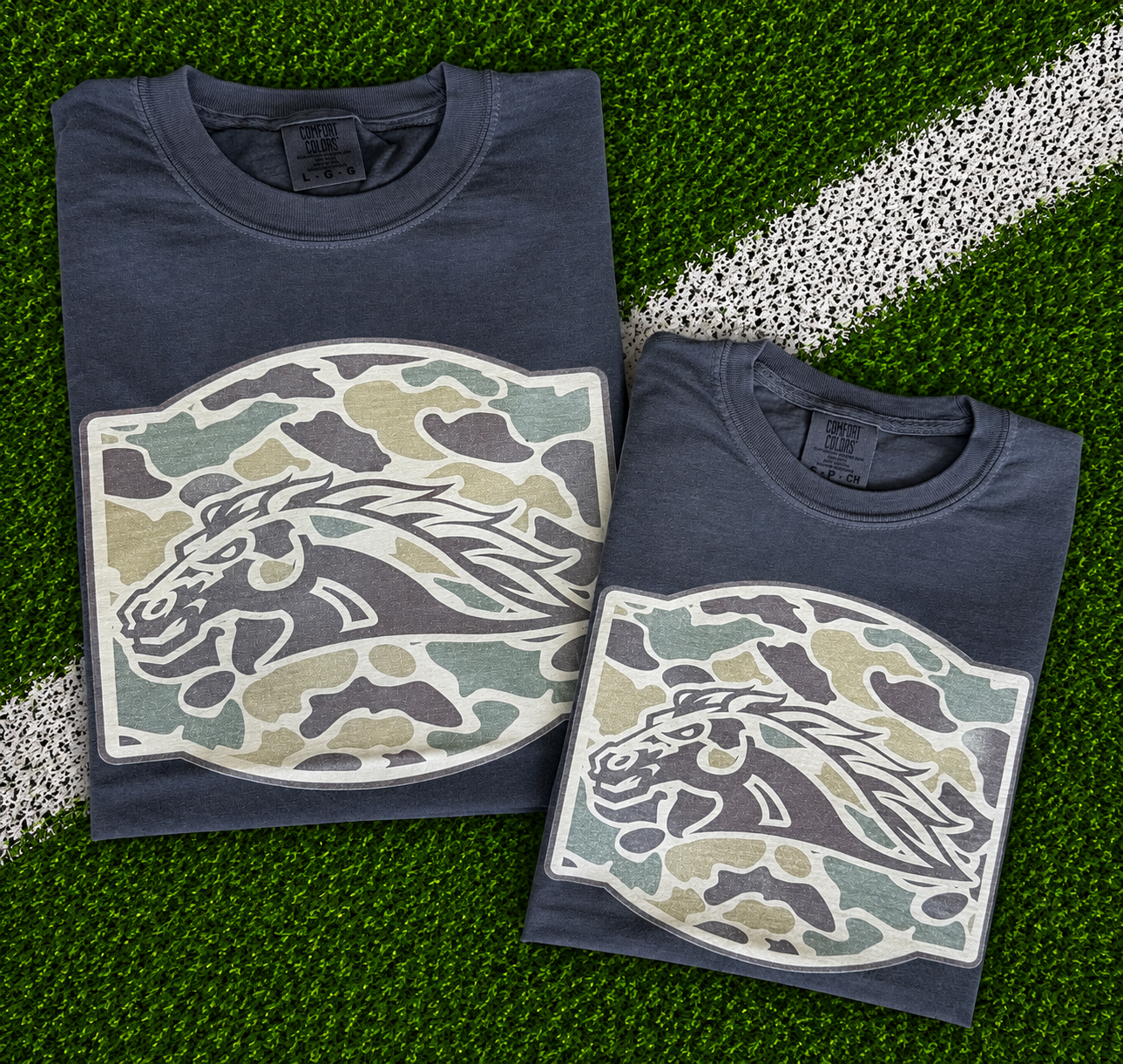 Broncos Camo Mascot Tee