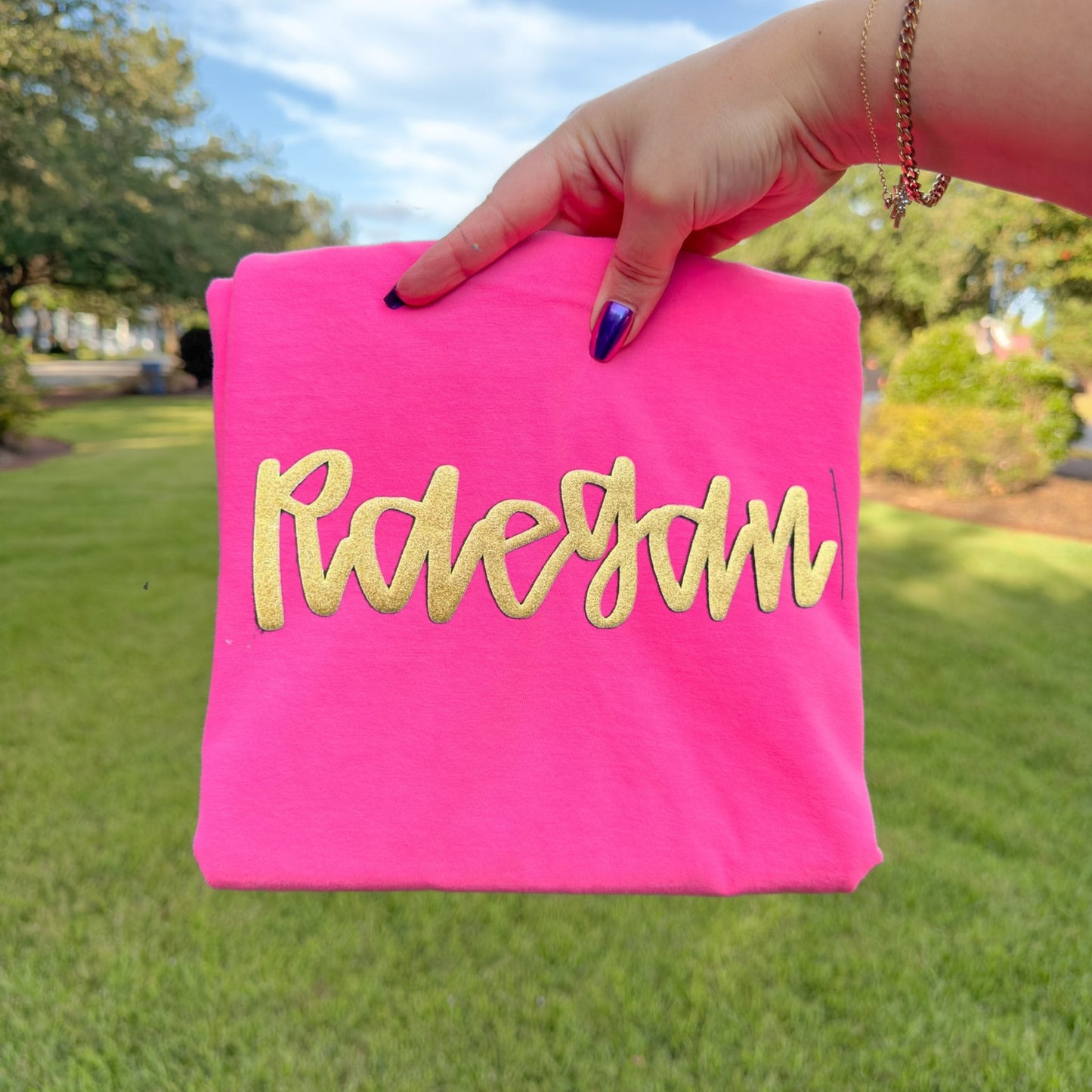 Single color Puff Name tshirts - HONEY FONT - WS