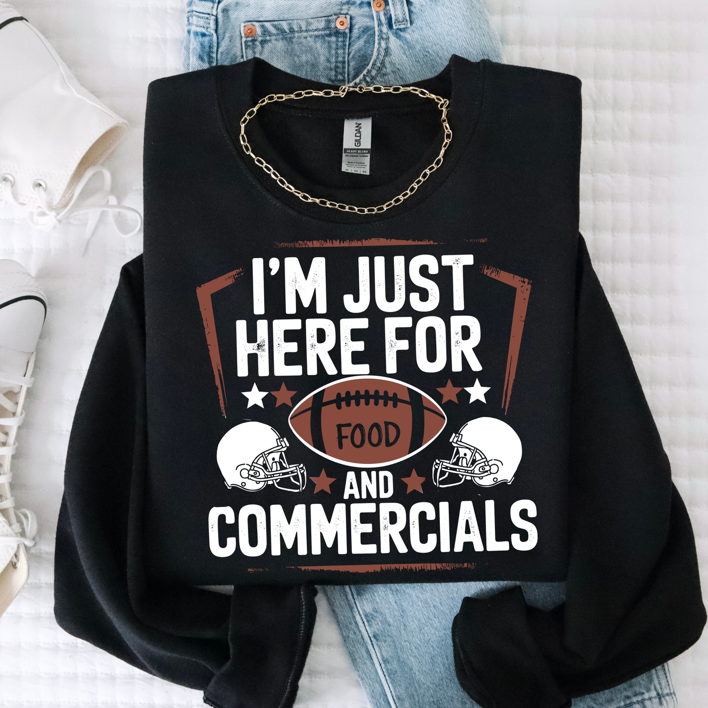 Iβm Here For Food + Commercials Sweatshirt