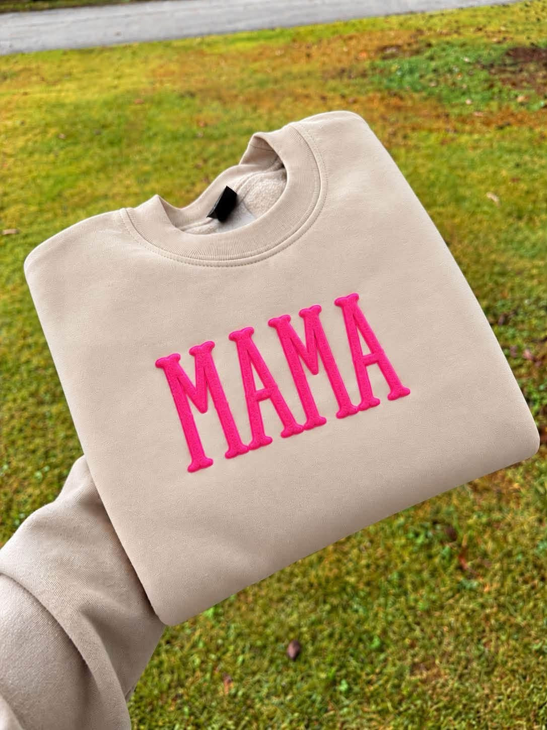 Single Color Puff Sweatshirts - Fishtail font - WS