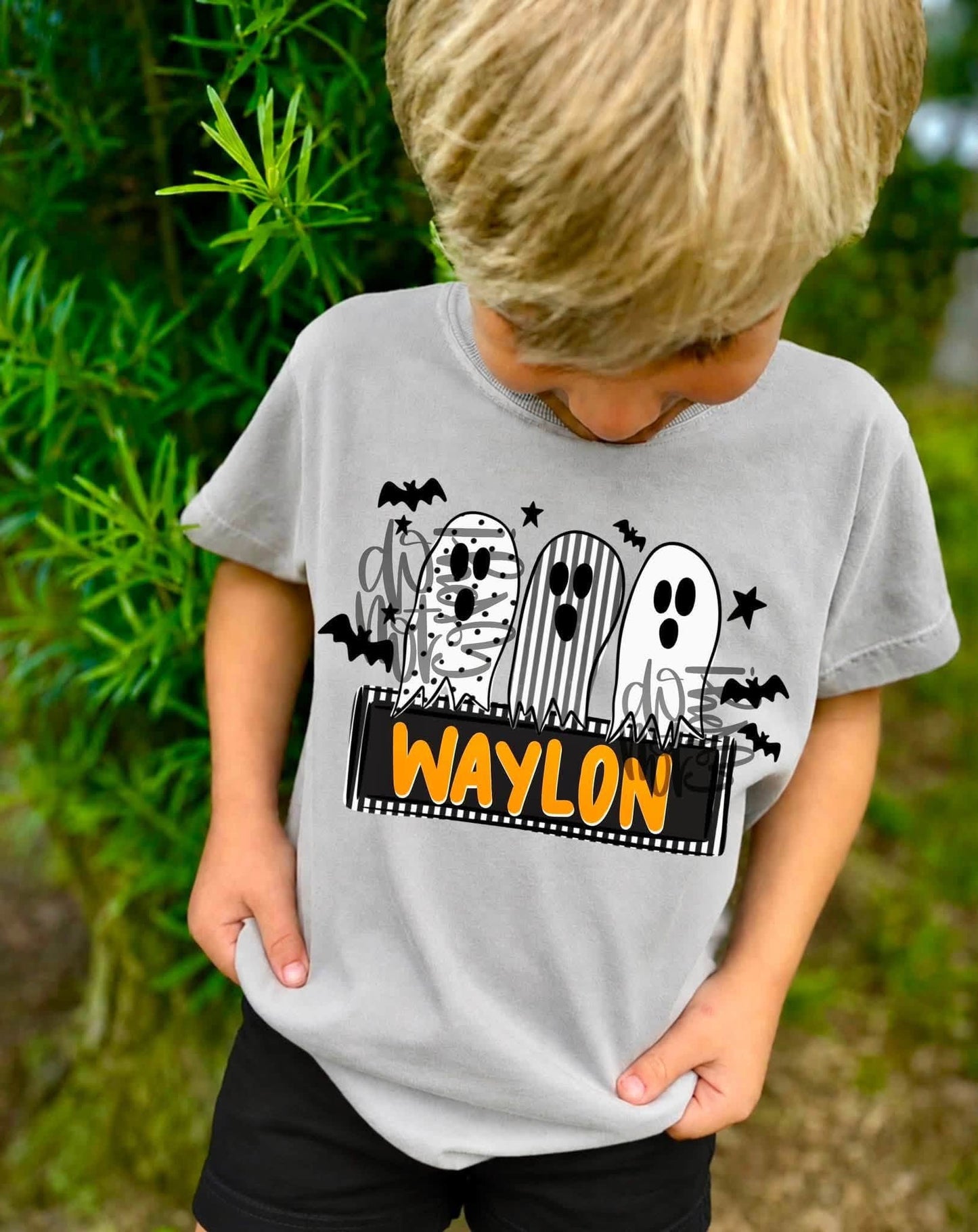 Custom 3 ghost trio boy tees - WS