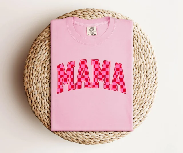 Checkered Mama Tee