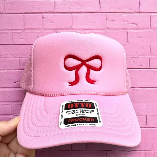 Red Coquette Embroidered Hat
