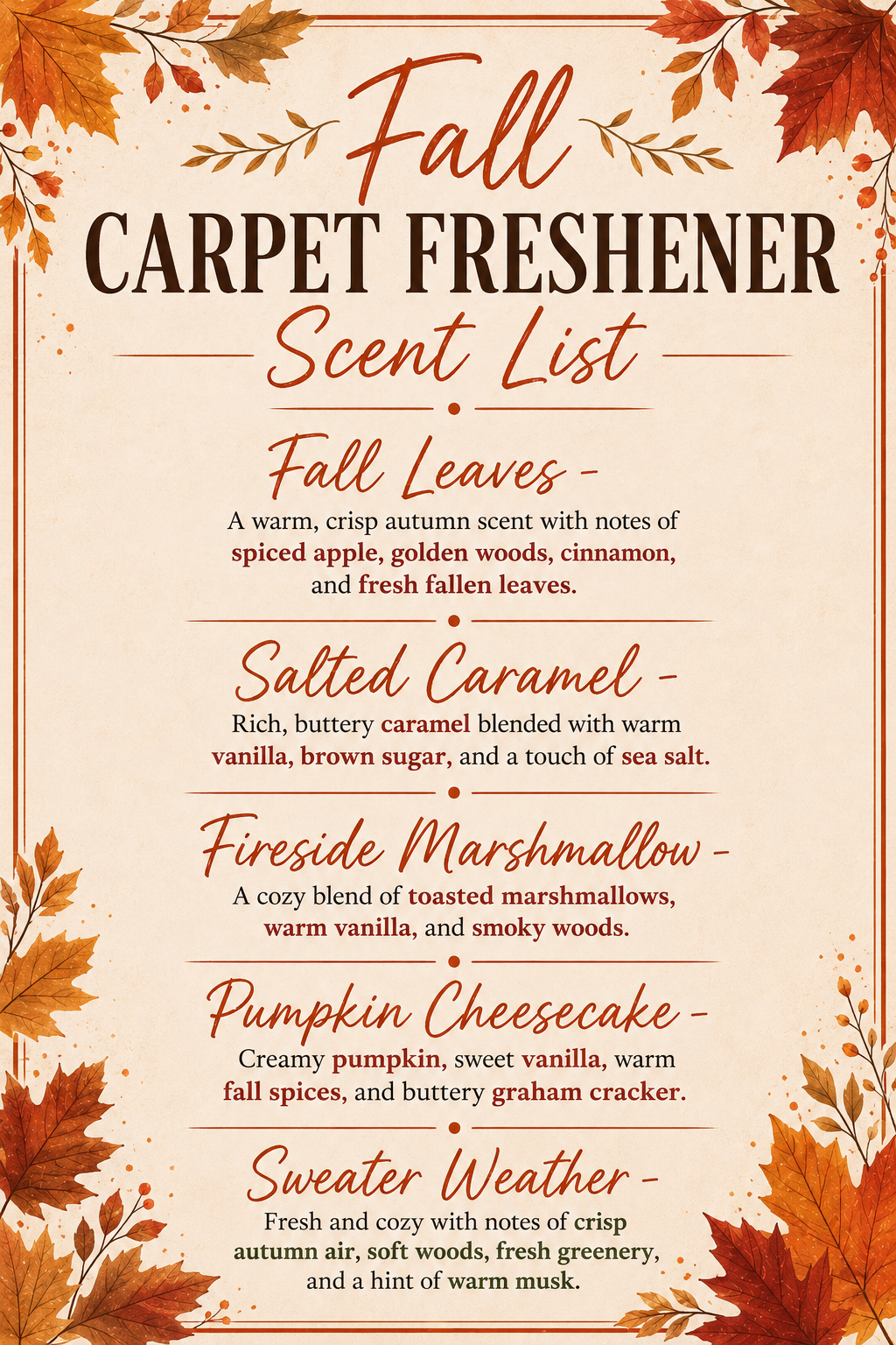 Fall Leaves Carpet Freshener