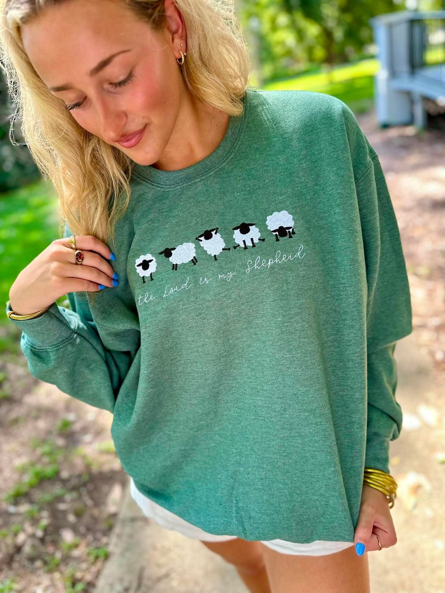 Lord Is My Shepherd FAITH117 Embroidered Top