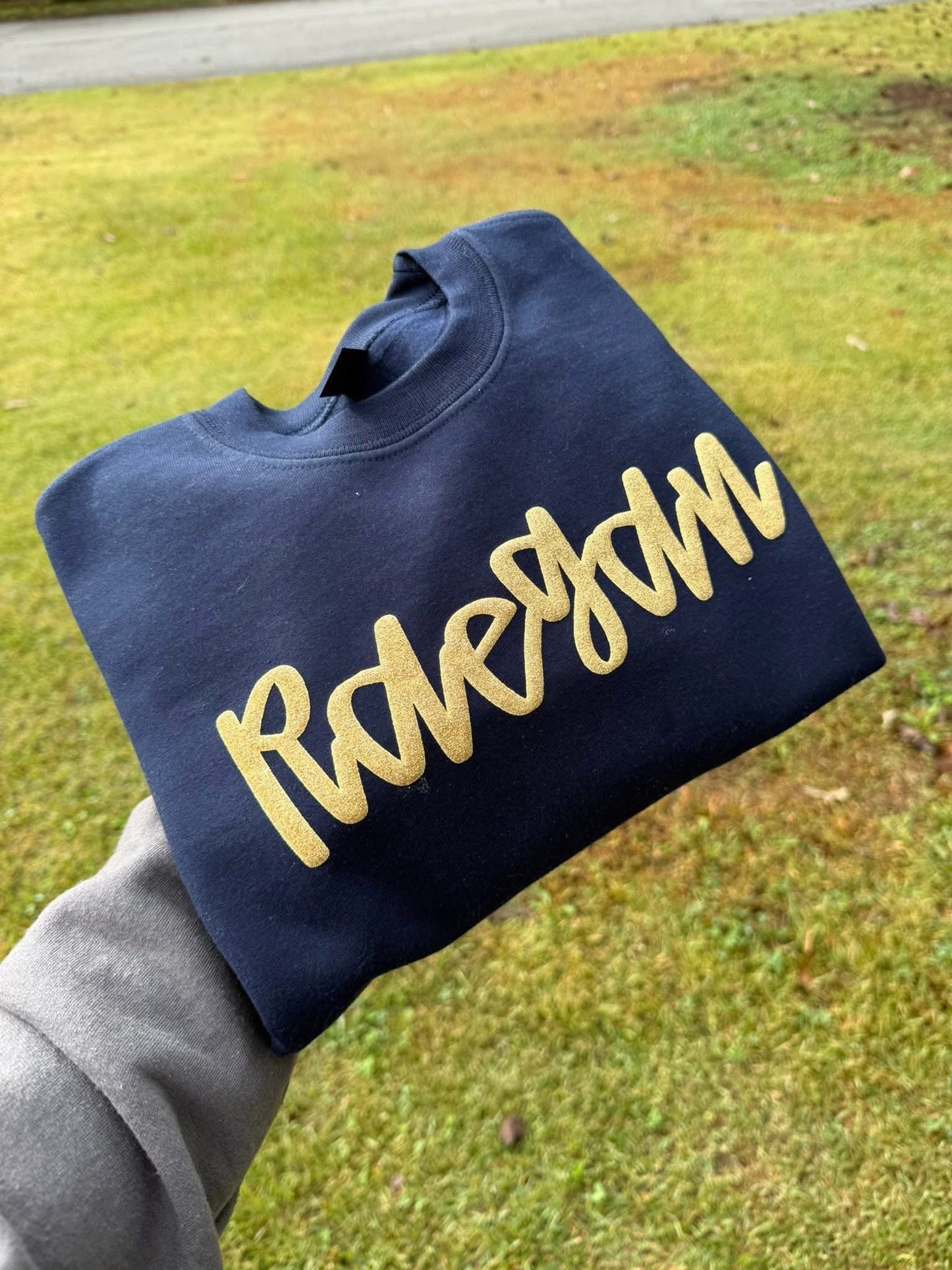 Single color Puff or Glitter Name sweatshirts - any font choice
