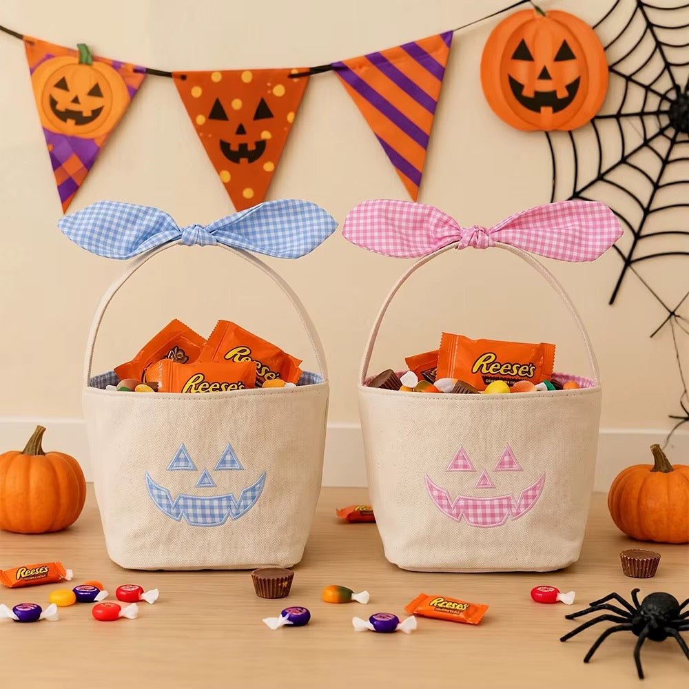 Custom Gingham Halloween Basket *PRE ORDER*