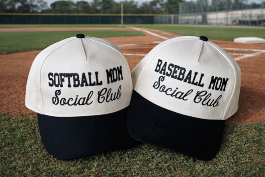 Baseball/Softball Mom Social Club Hats
