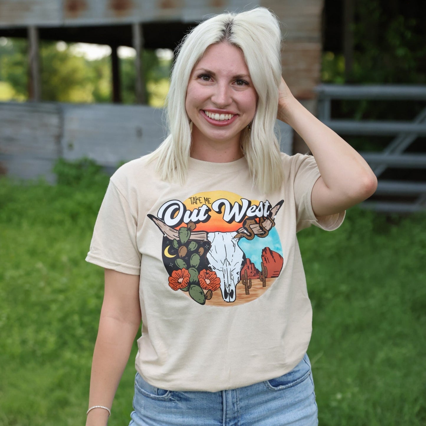 Take Me Out West Graphic Tee D-1102