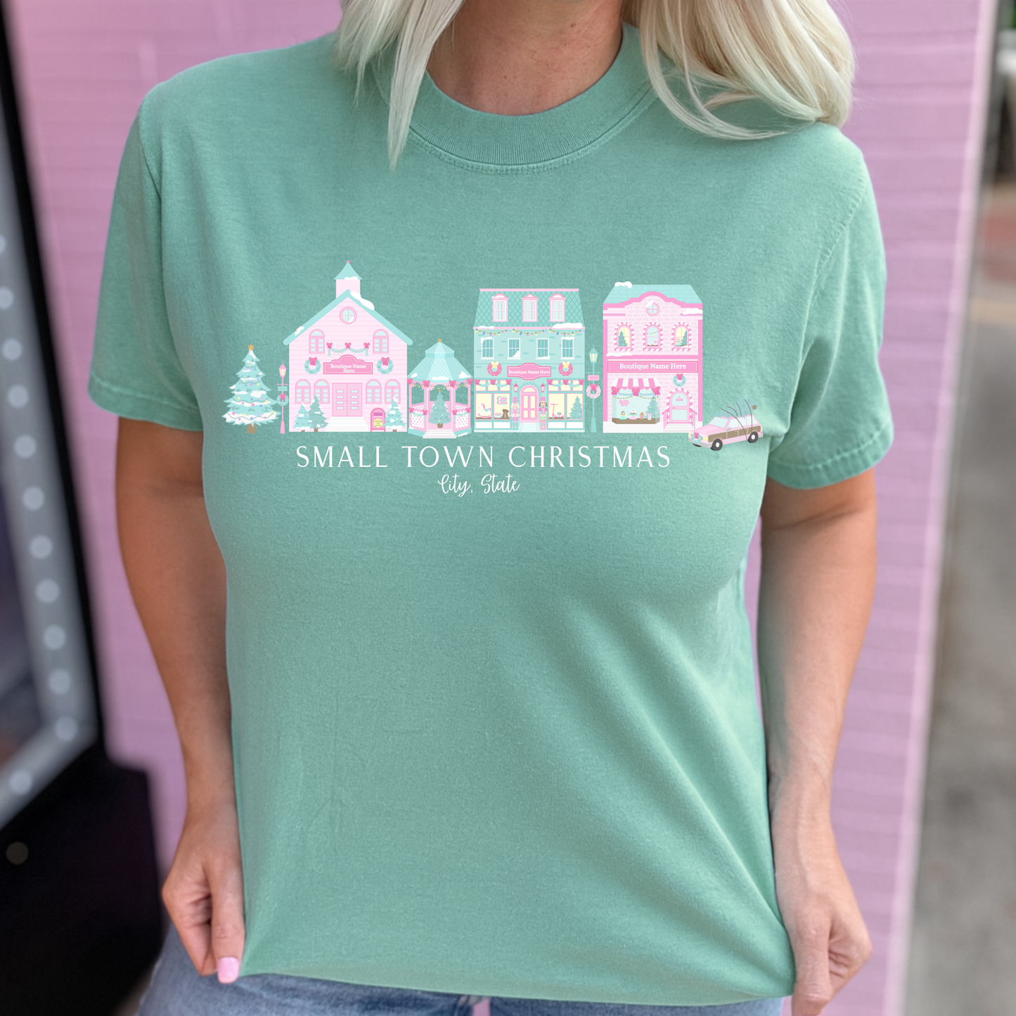 Small Town Christmas Custom Graphic Tee #26186