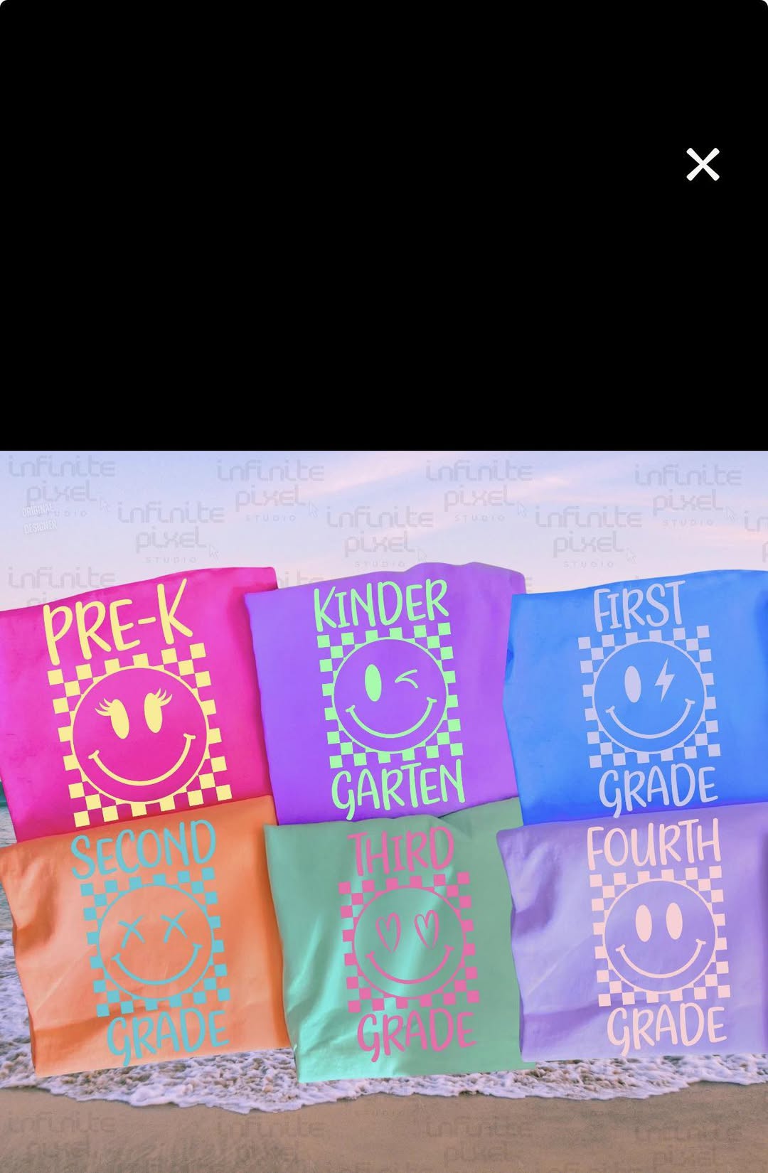 Checkered Puff Grade Smiley Tees - WS