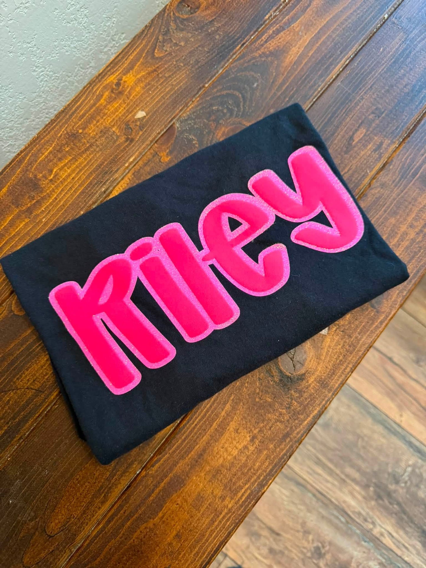 Puff & Glitter Name tshirt - WS