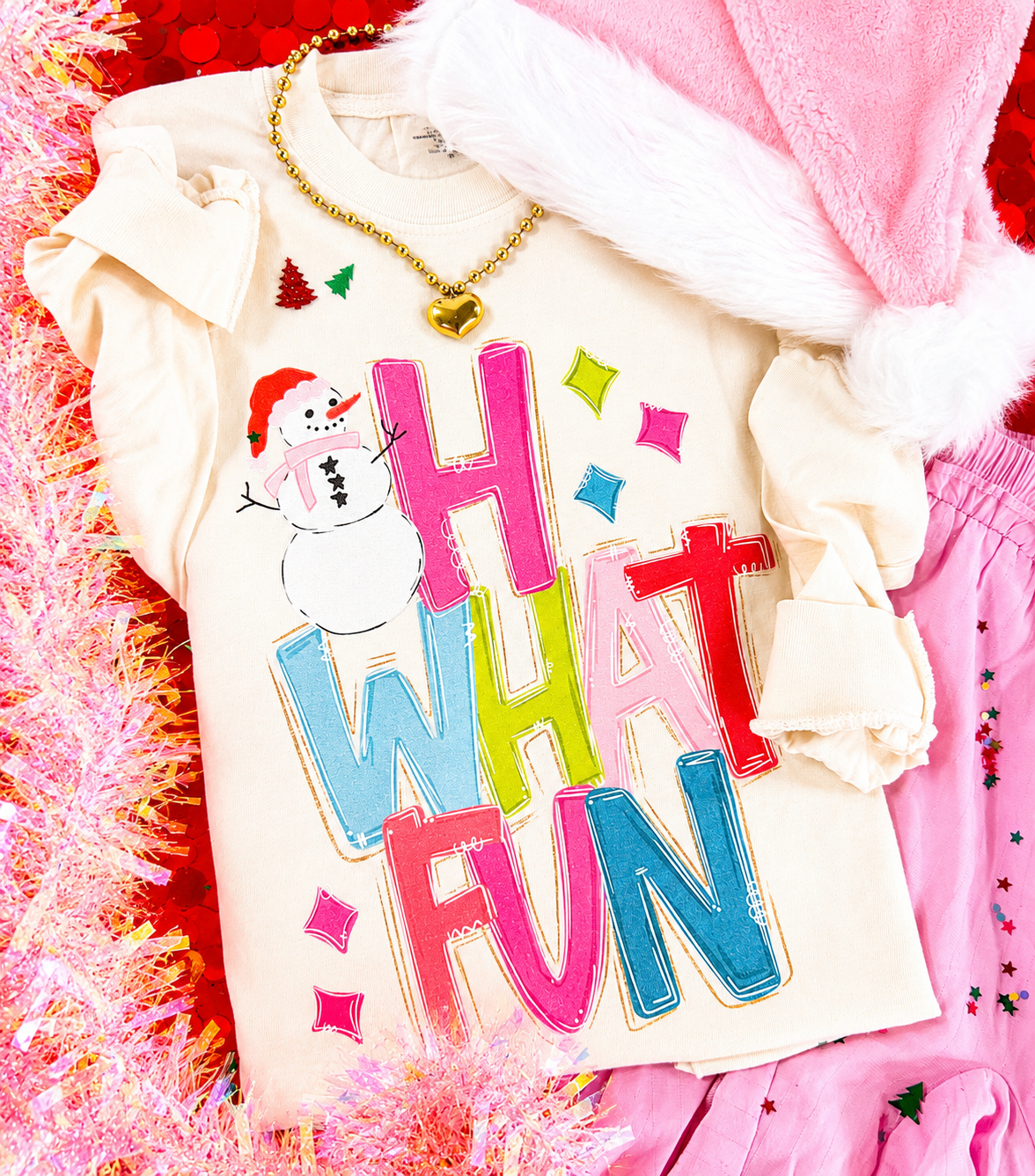 Oh What Fun Snowman Tee/Long Sleeve