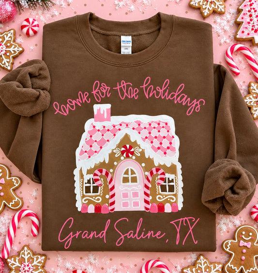 Custom Home For The Holidays Gingerbread House Sweatshirt