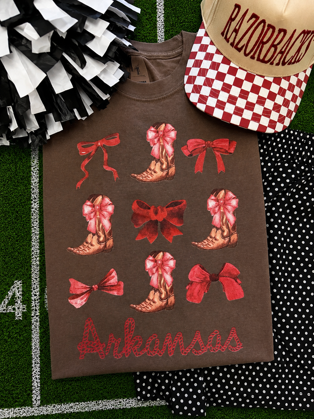 Arkansas Boots & Bows Tee