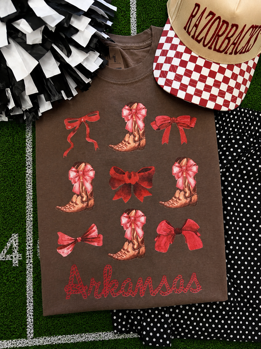 Arkansas Boots & Bows Tee