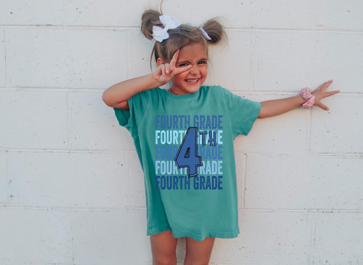 Adult blue on blue Stacked Grade Shirts - WS