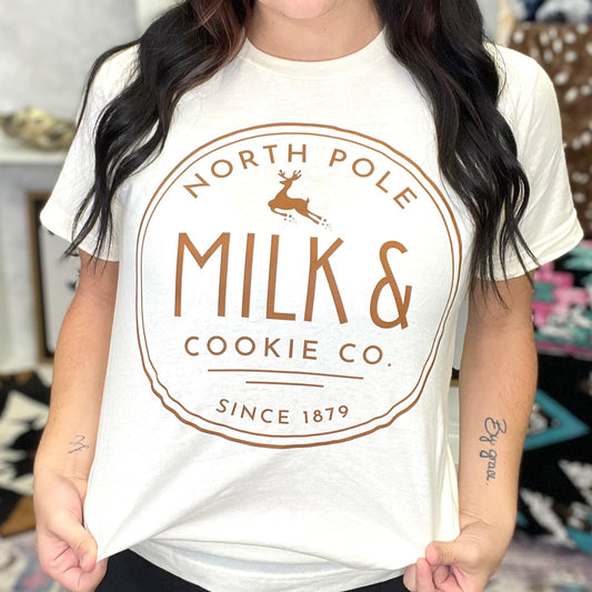 North Pole Milk & Cookies Graphic Tee