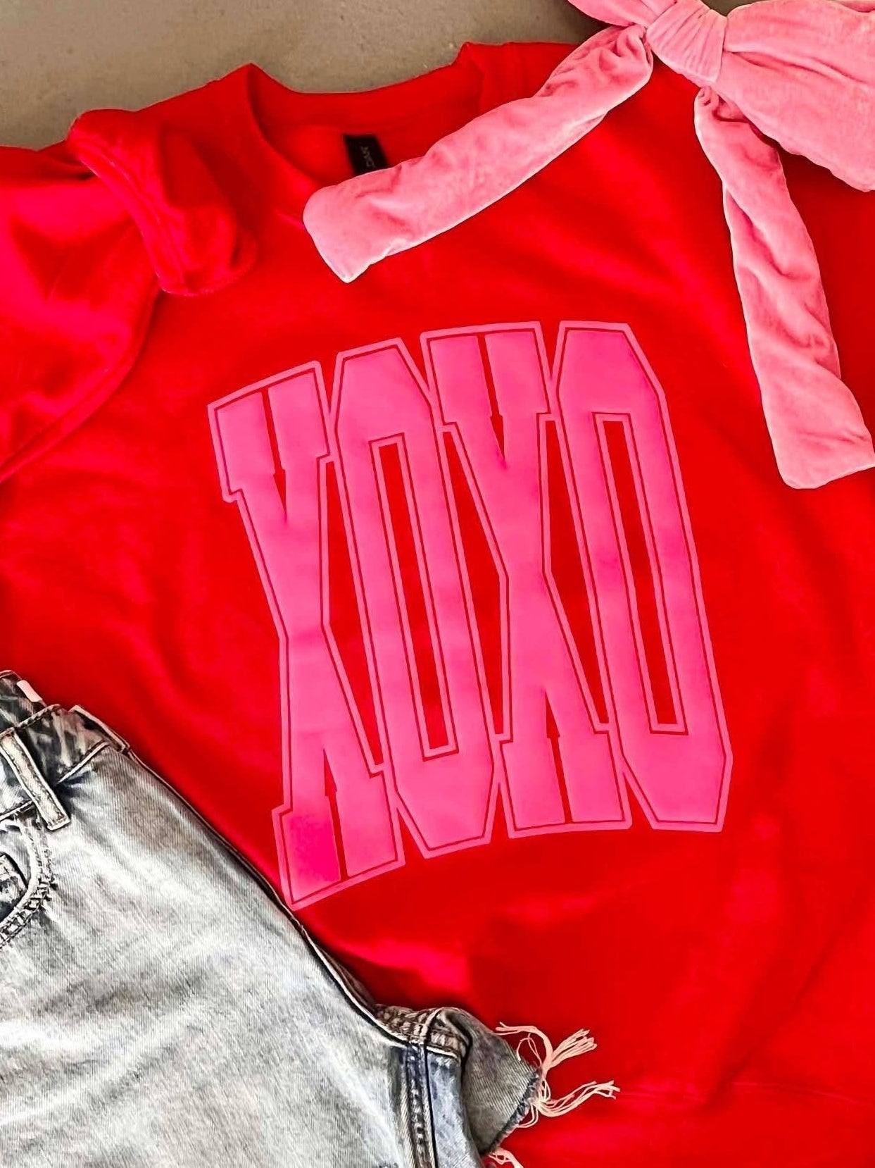 XOXO Jumbo Varsity Puff Vinyl