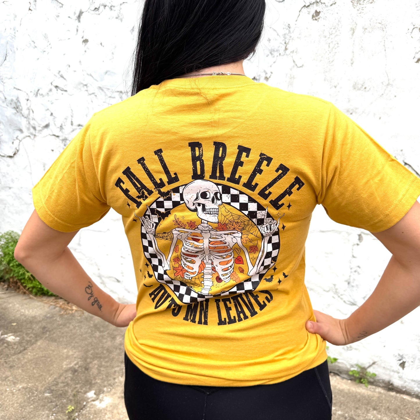 Fall Breeze Skeleton Graphic Tee