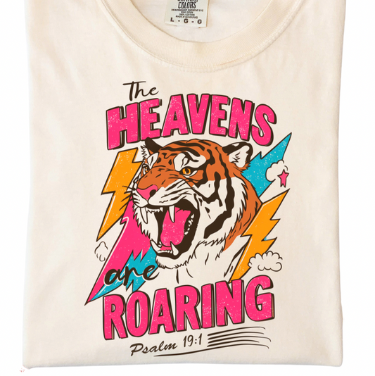 The Heavens are Roaring Pink Graphic Tee #26116
