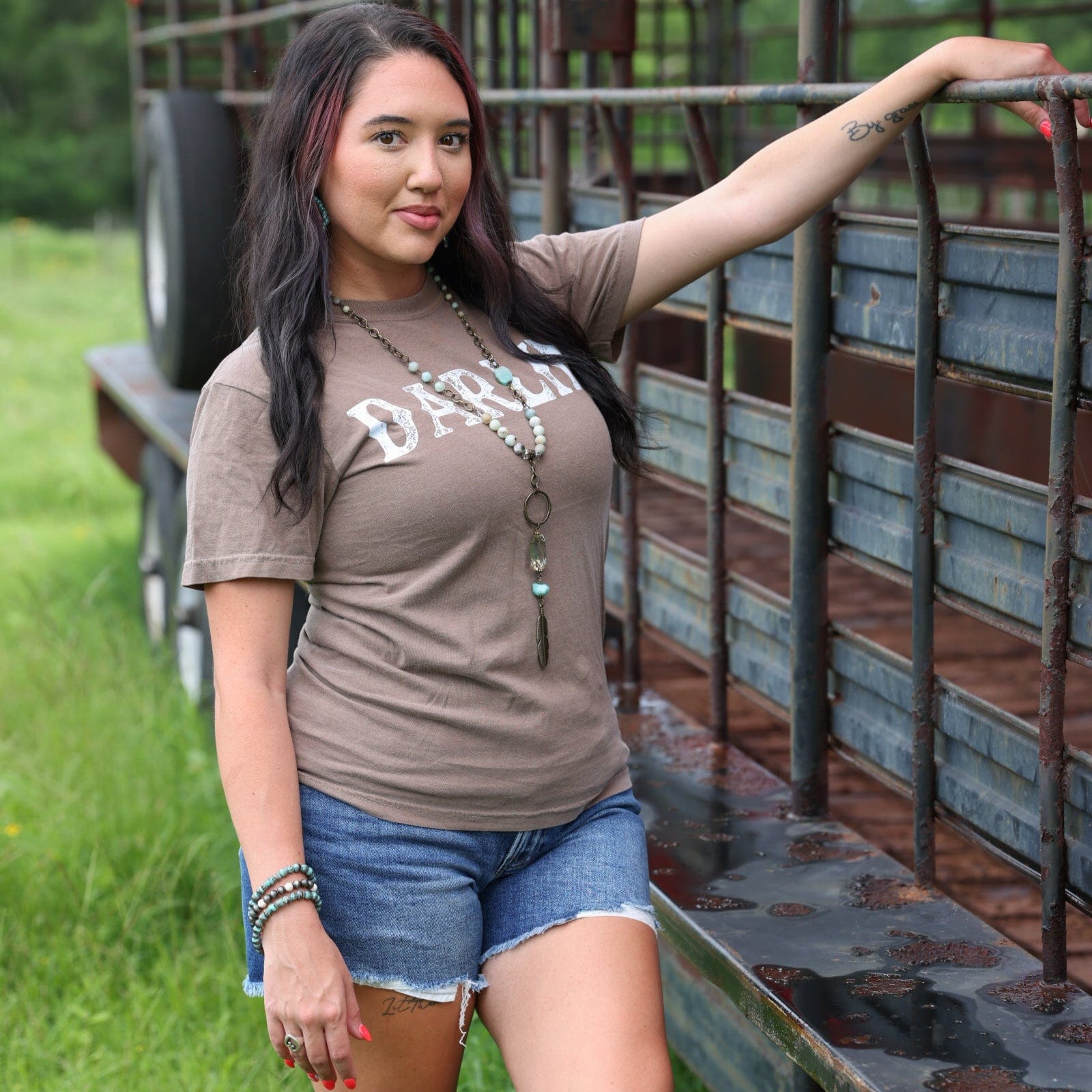 FestiviTees Women - Apparel - Shirts - T-Shirts Darlin’ Western Soft Graphic Tee