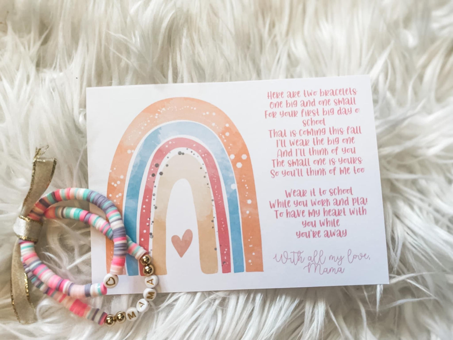 Mommy and me back to school bracelet set - WS